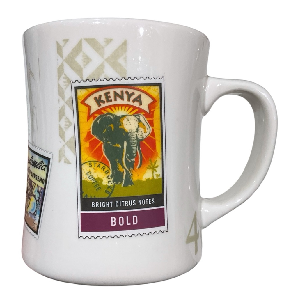 2002 STARBUCKS Coffee Barista Mug Air Mail Stamps Kenya, Panama, Italian Roasts - Picture 8 of 13